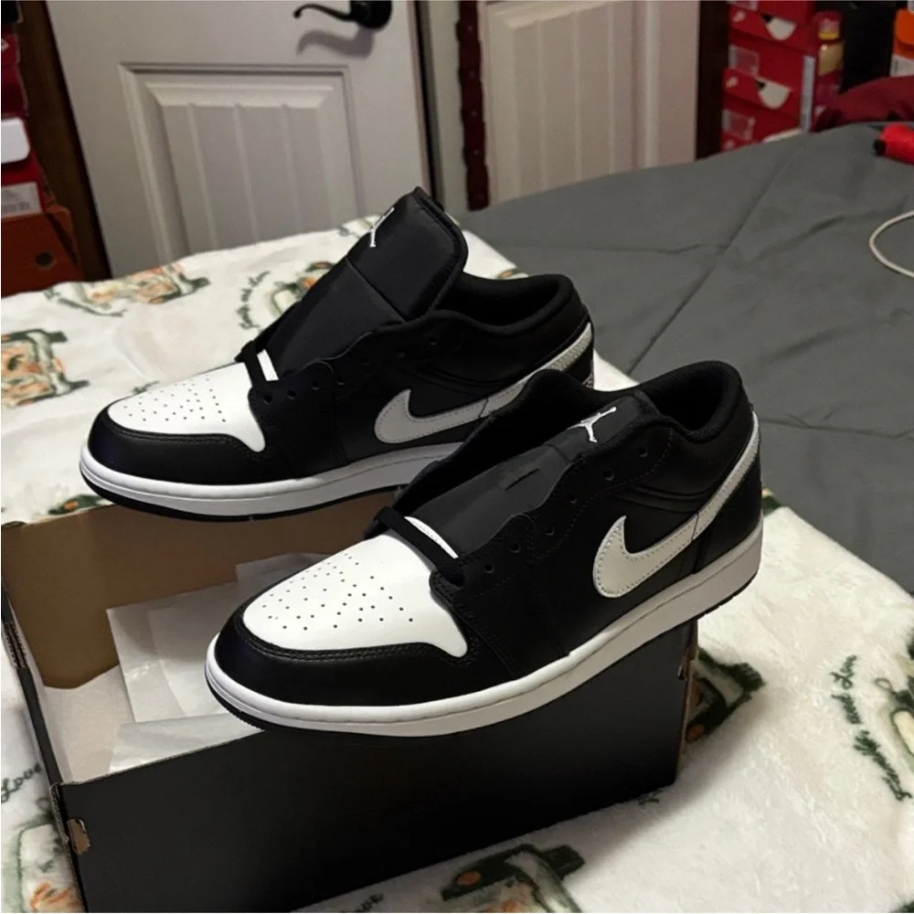 Jordans Black and White Sneakers